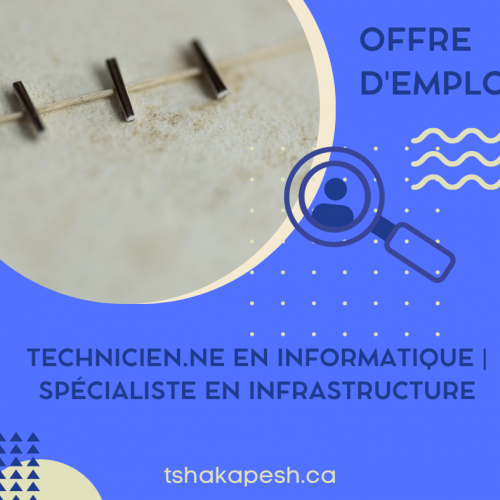 OFFRE D’EMPLOI | Affichage jusqu’au 6 décembre 2022