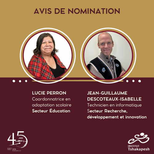 AVIS DE NOMINATION