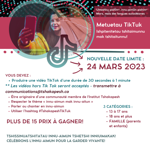 ENCORE QUELQUES JOURS POUR LE CONCOURS TIK TOK