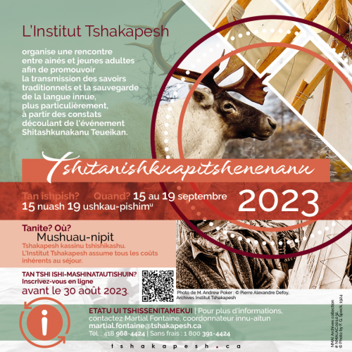 TSHITANISHKUAPITSHENENANU DU 15 AU 19 SEPTEMBRE 2023