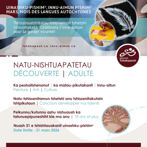 NATU-NISHTUAPATETAU DÉCOUVERTE | Ka peshaitshenanut – Peinture | ADULTE